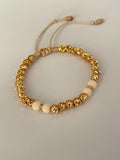 Pulsera diamantada 6mm + rondel cristal