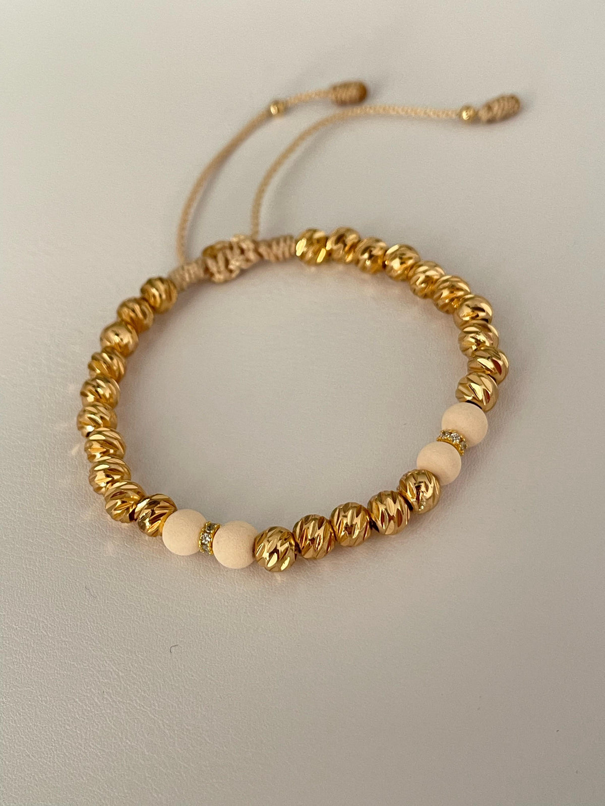 Pulsera diamantada 6mm + rondel cristal