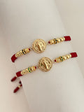 Pulseras san benito pareja mediano (4mm y 3mm)
