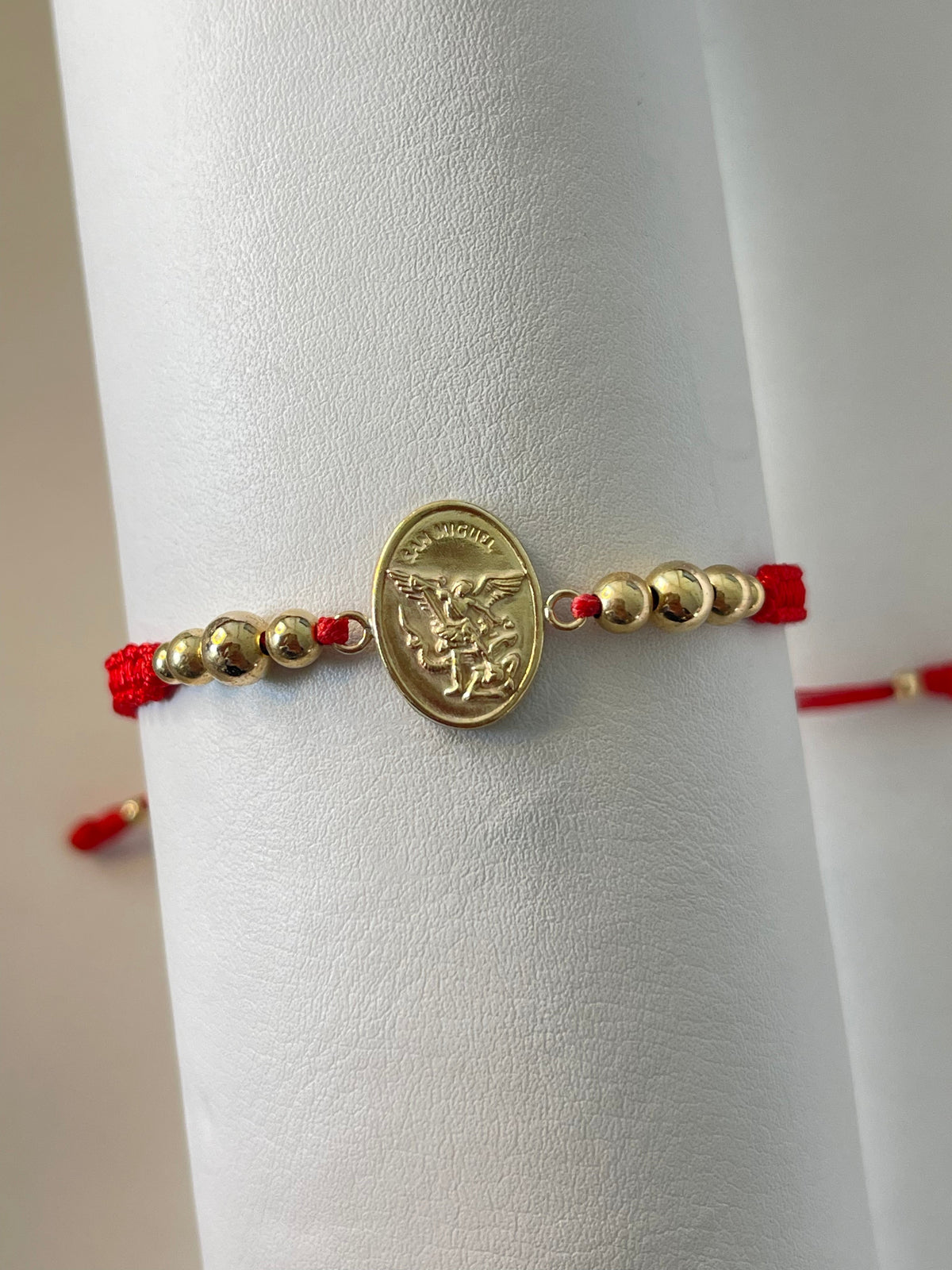 Pulsera arcángel san Miguel grande (6mm,5mm,4mm)