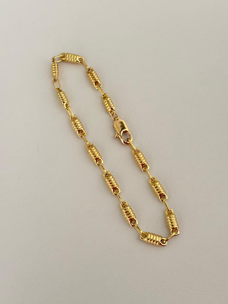 Esclava rustica tornillos dorada