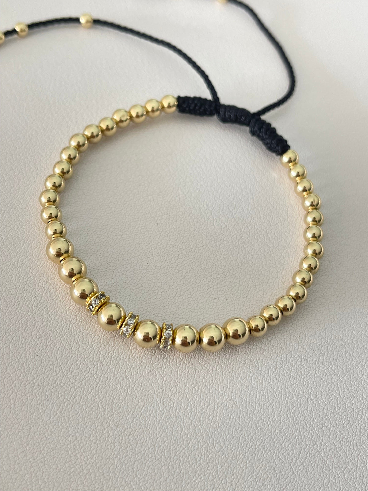 Pulsera balín 4mm con circones