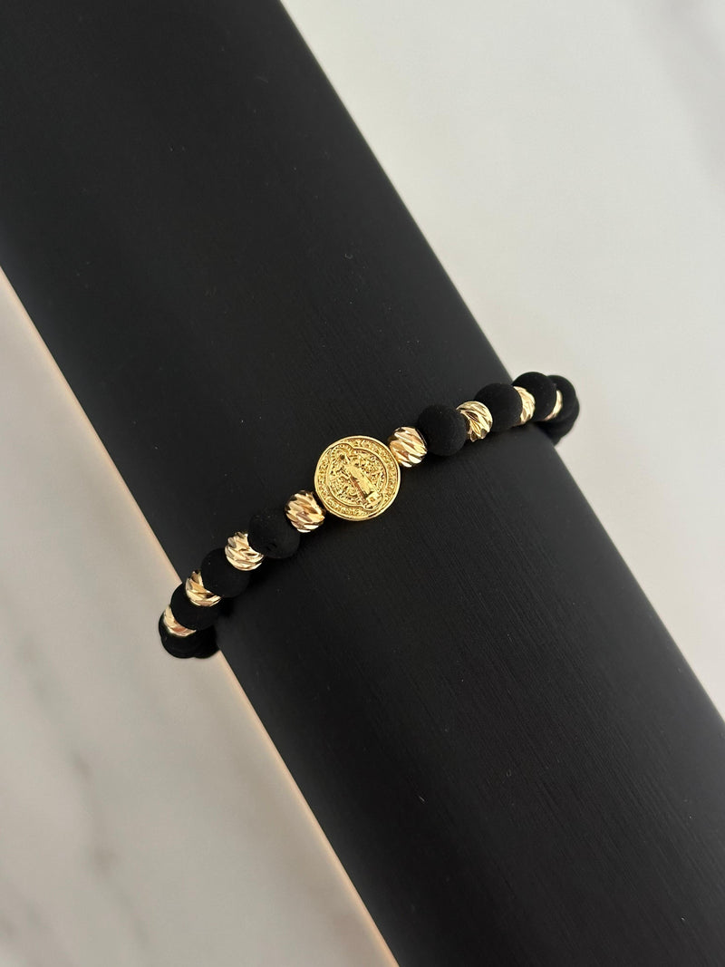 Pulsera san Benito abad (5mm-neo 6mm)
