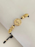 Pulsera San Benito grande 6mm diamantado