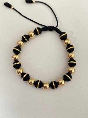Pulsera balin y neopreno argollado (8mm)