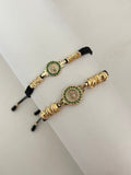 Pulsera pareja Rlx diamantada (4mm - 6mm)