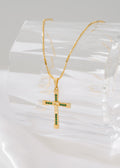 Cadena canutillo militar 65 Cms +dije Cruz toretto verde