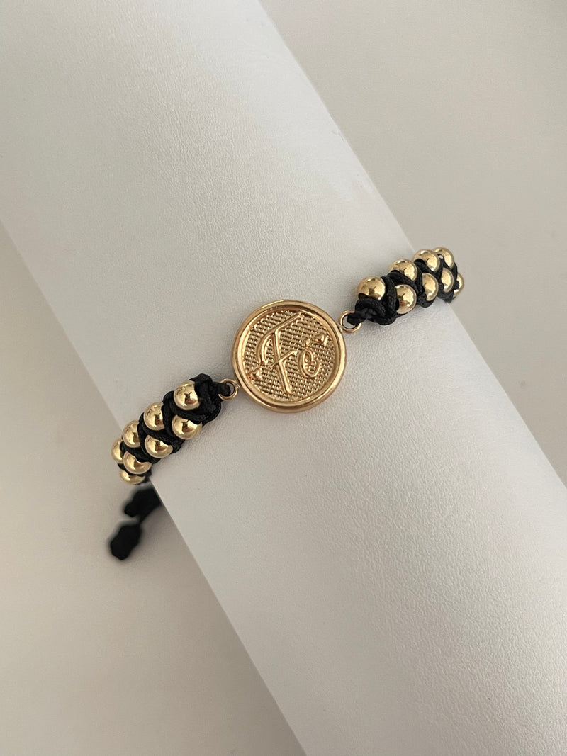Pulsera fé entrelazada (4mm)