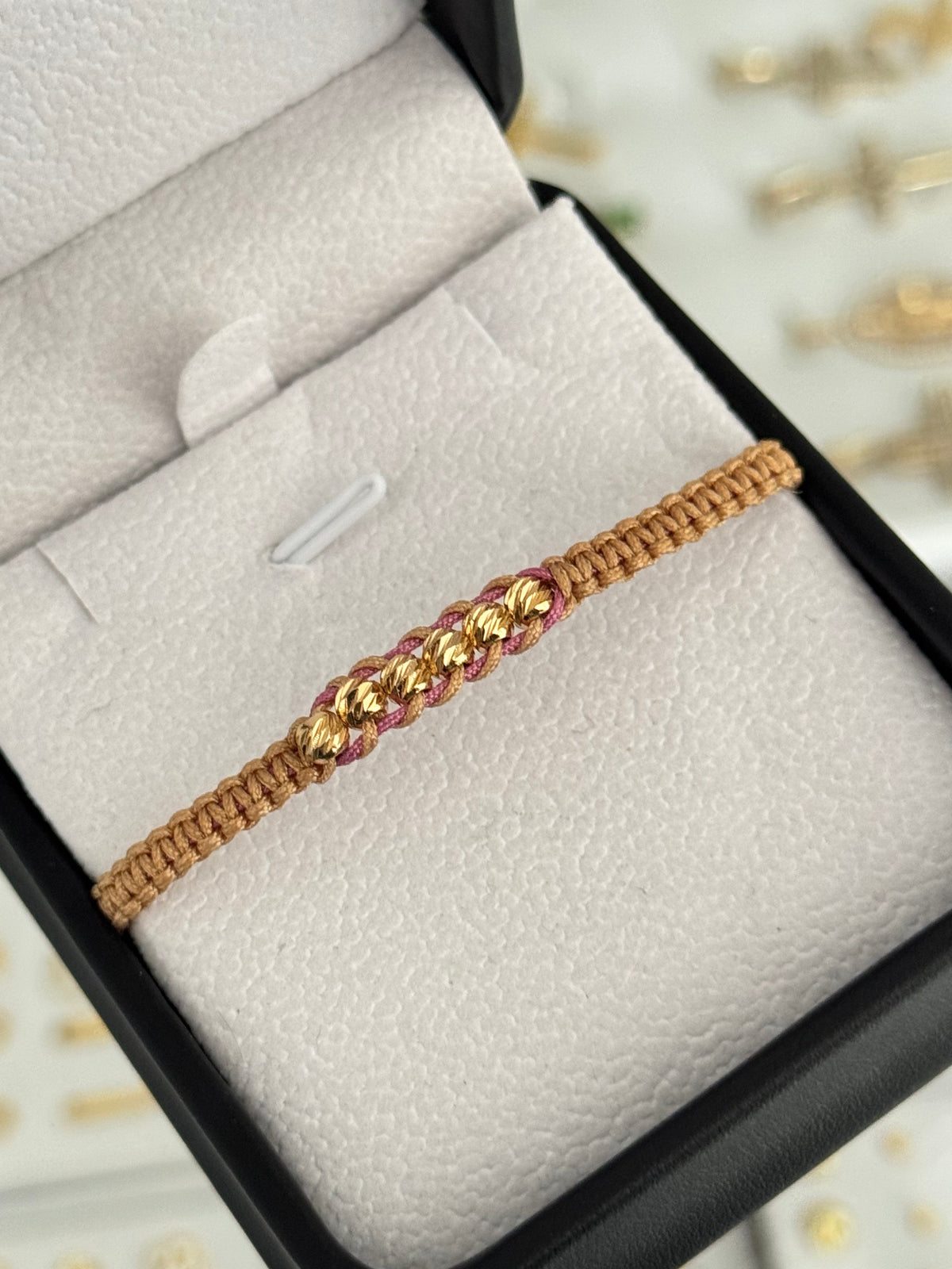 Pulsera tejido balin diamantado. N° de Balín: #4