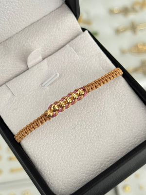 Pulsera tejido balin diamantado. N° de Balín: #4