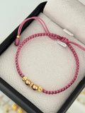 Pulsera rondel cristal. N° de Balín #5 rosa, #4 italiano.