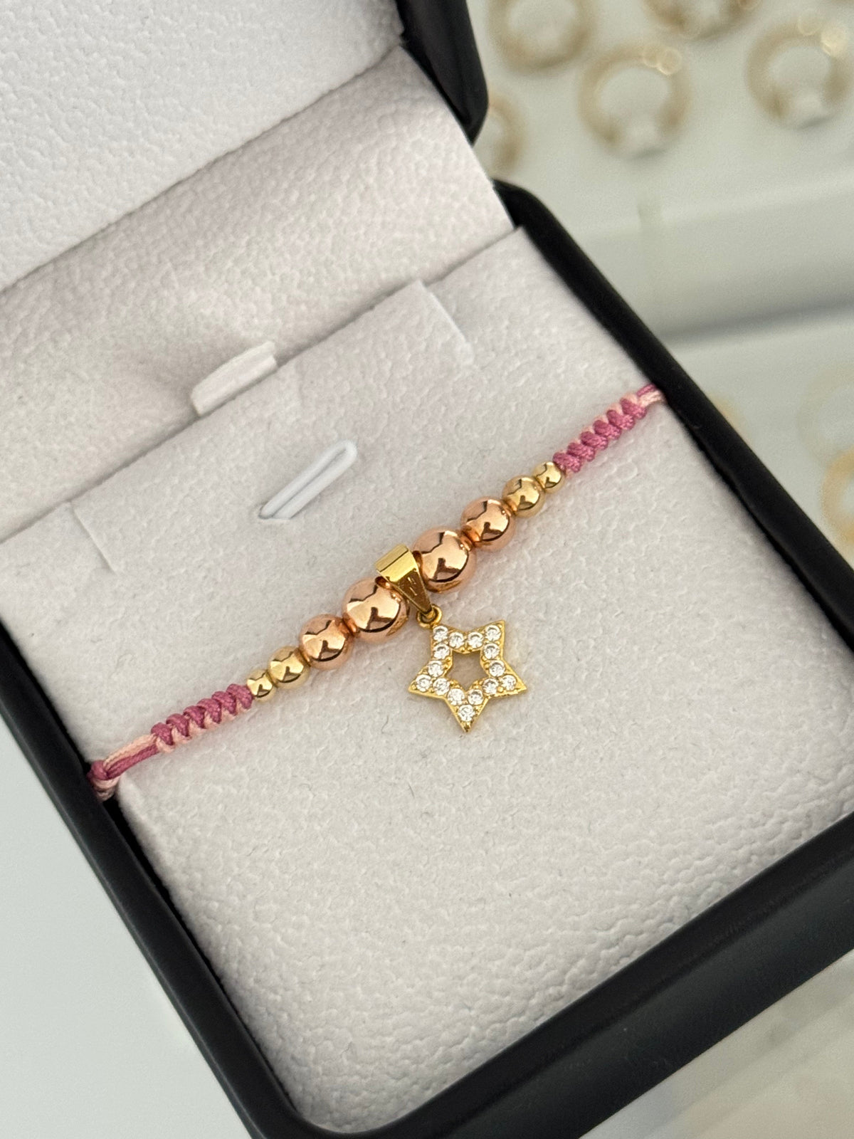 Pulsera star. N° de Balín: #3, #4, #5 rosa, #6 rosa.