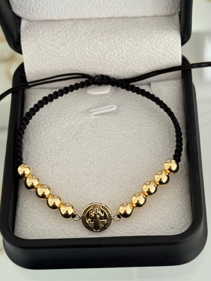 Pulsera san Benito lisos 6mm