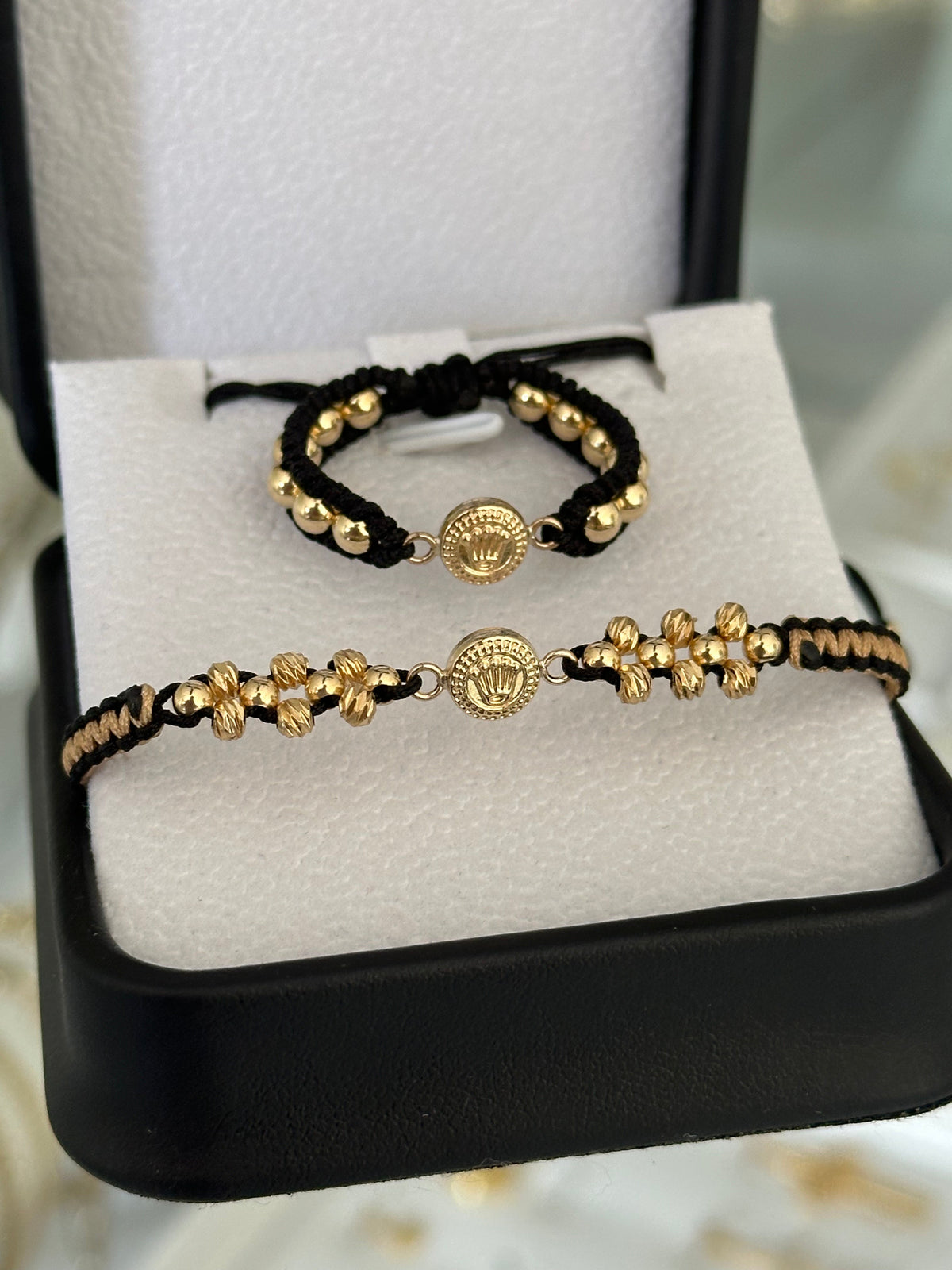 Conjunto pulsera y anillo. N° de Balín: #4, #5, #4diaman.
