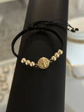 Pulsera tejida san Benito mediano 10mm