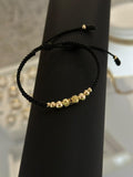 Pulsera italy + circón negro