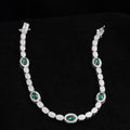 Brazalete deluxe green 18.5 Cms, plata ley 925