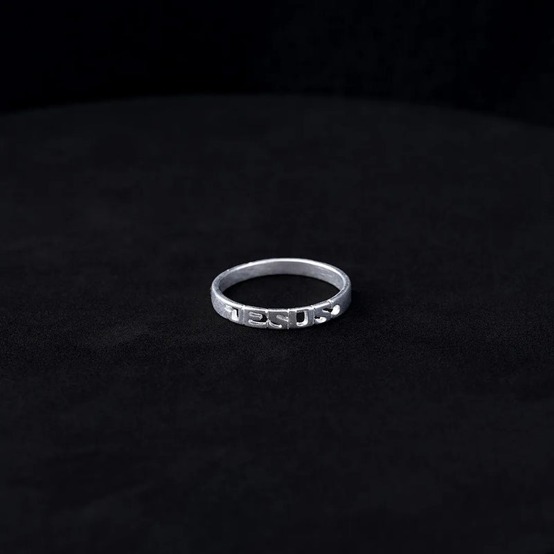 Anillo Jesús plata ley 925