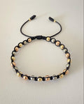 Pulsera entorchada 3 oros con balines #5