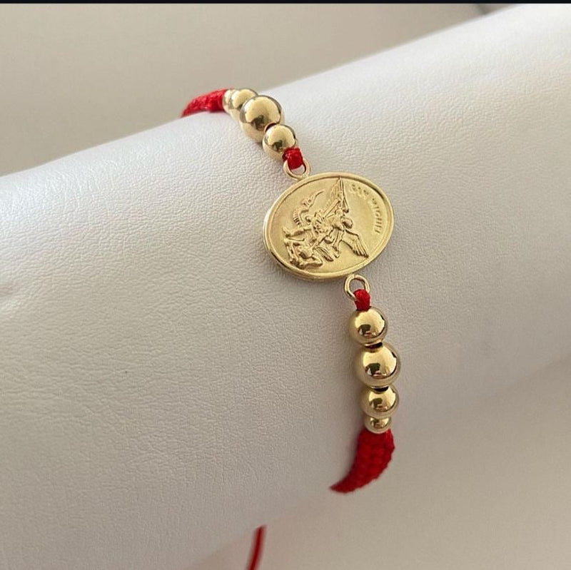 Pulsera San Miguel Arcángel con balines #4, #5 y #6.