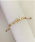 Pulsera virgen Milagrosa con balines #4, #5 lisos y diamantados