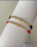 Juego pulsera balin #4 y #5 negro, rojo. X2