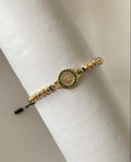 Pulsera Rlx con balines lisos y diamantados #4