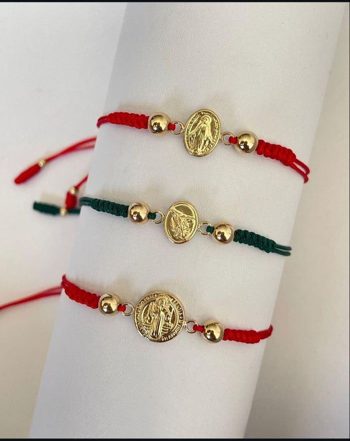 Pulseras religiosas con balin #5.