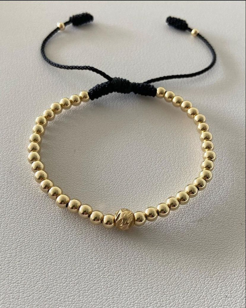 Pulsera con balines #4 y diamantado #6