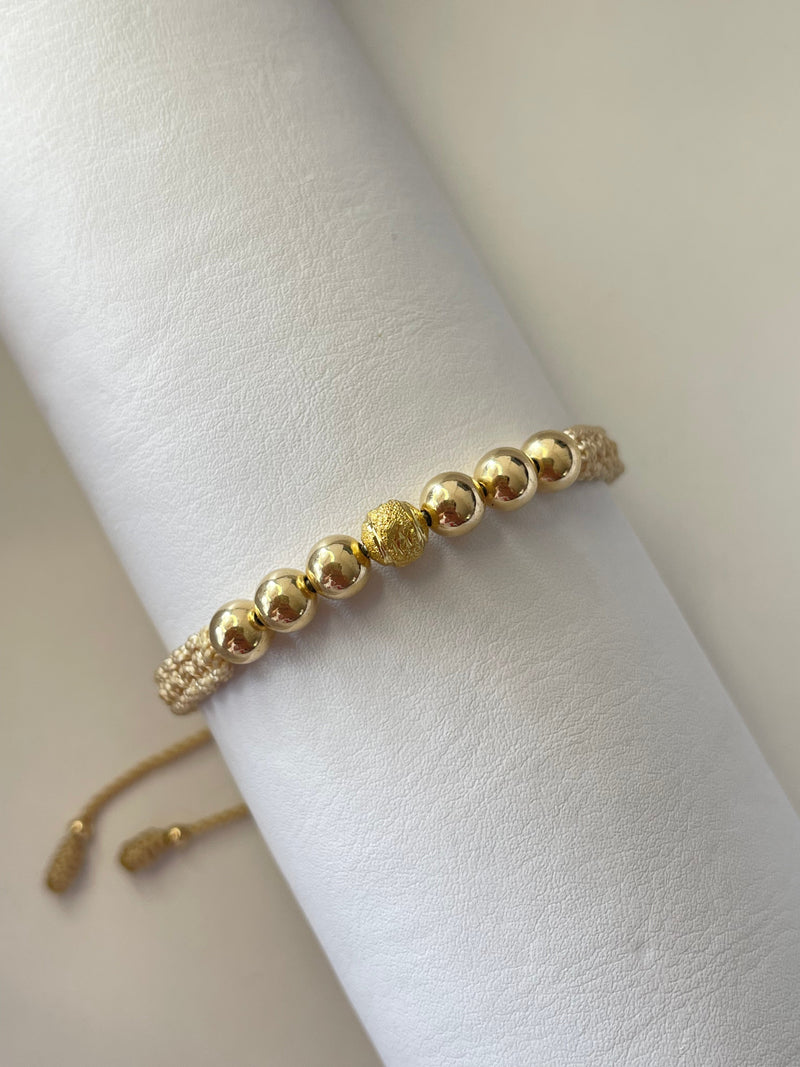 Pulsera balín diamantado (6mm)