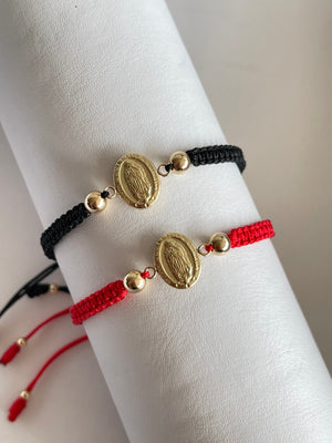 Pulsera Pareja Virgen de Guadalupe mediano (5mm)