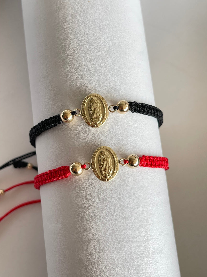 Pulsera Pareja Virgen de Guadalupe mediano (5mm)